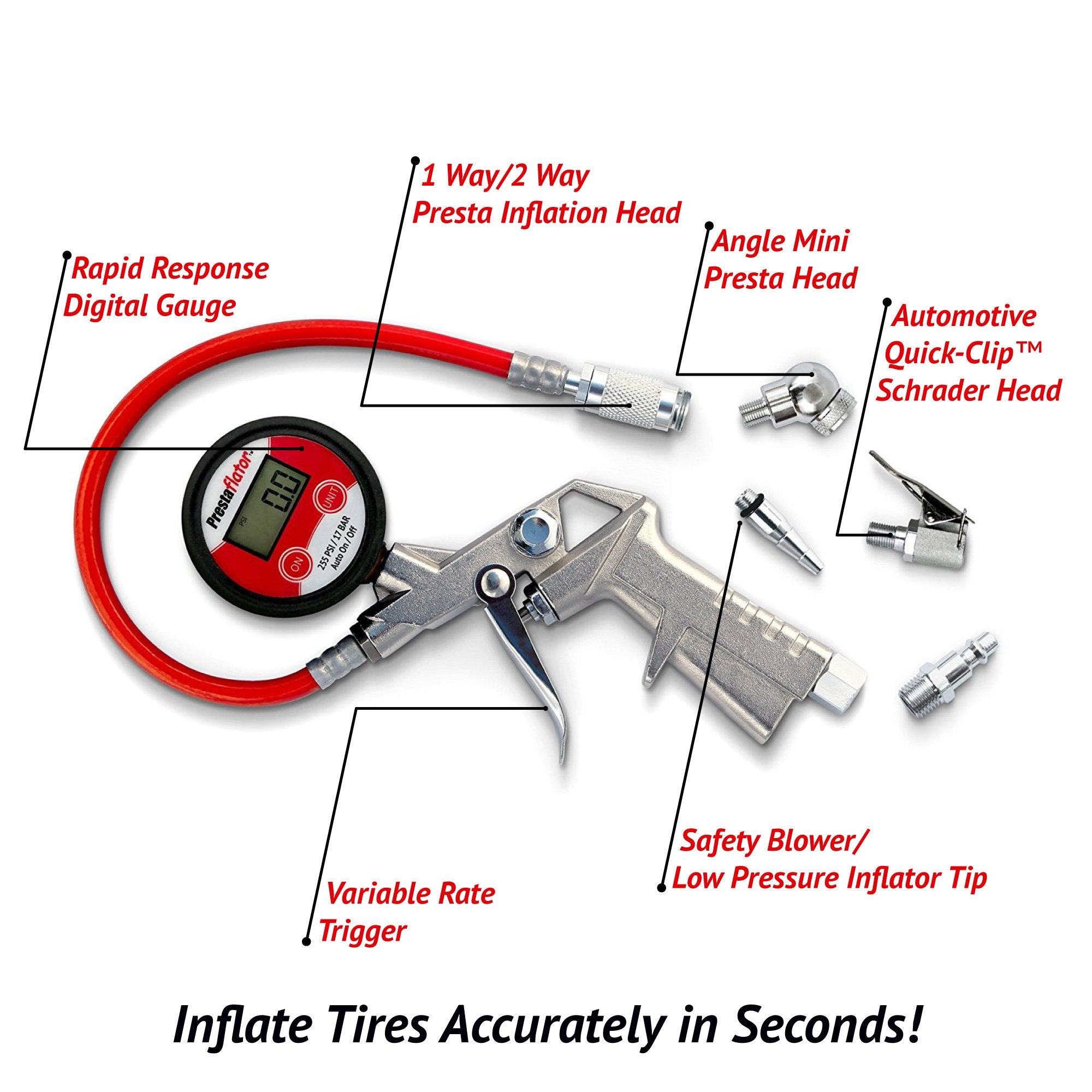 Presta discount tire inflator